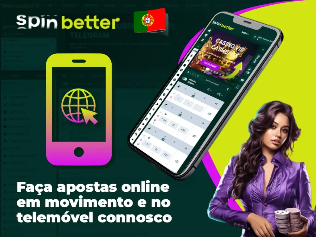 Faça apostas online em movimento e no telemóvel connosco
